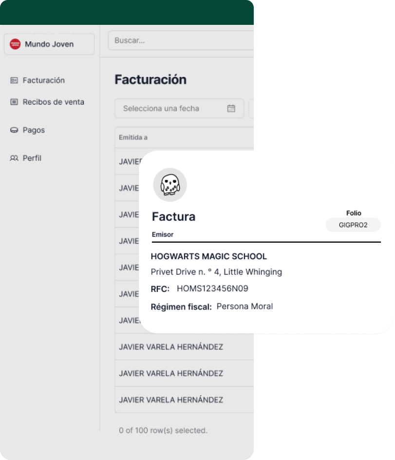 Invoice dashboard